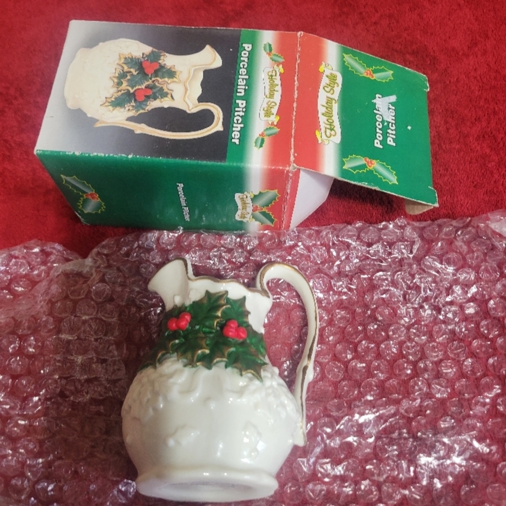 Holiday Style Porcelain Pitcher